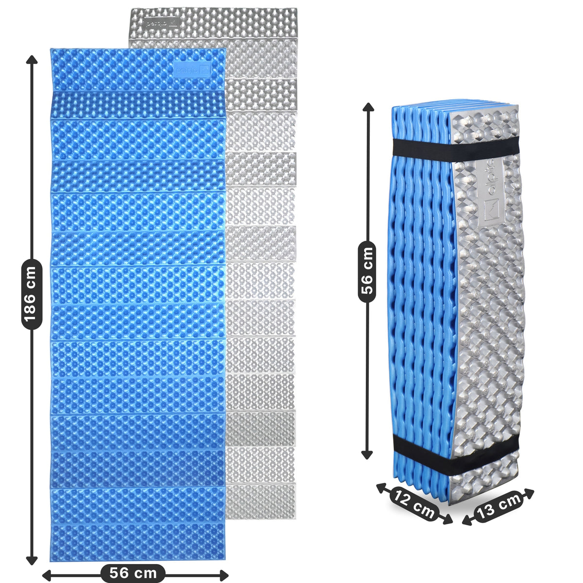 SchlafPlatz faltbare Isomatte Blau 2.2 | IXPE Thermomatte & Schlafmatte fürs Camping & Wandern
