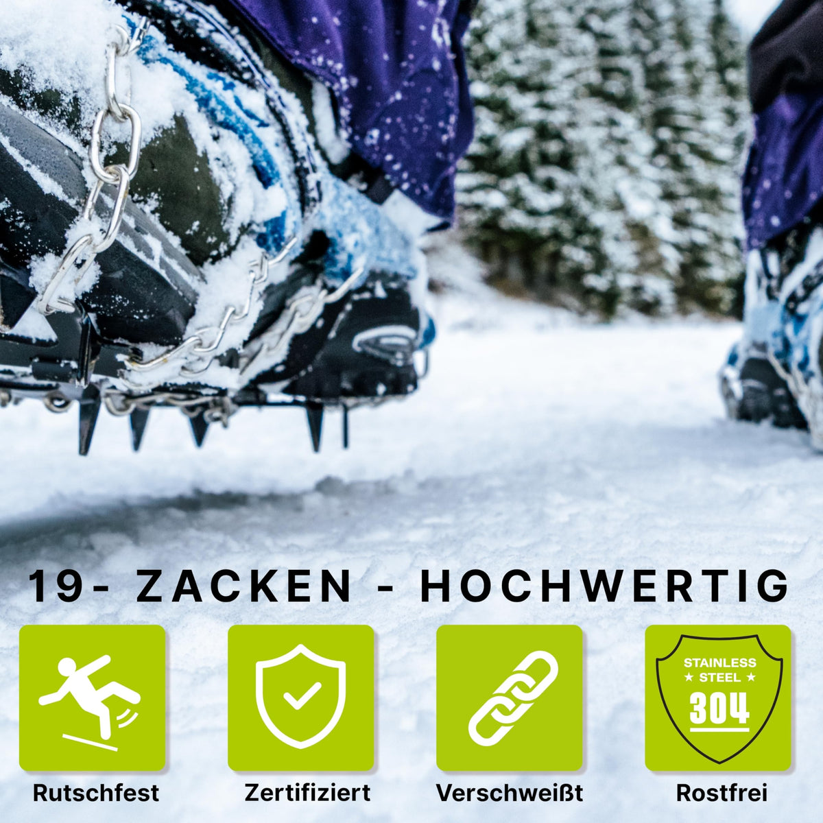 EisKralle Grödel mit 19 Edelstahl-Spikes