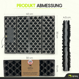 RastPlatz faltbares Sitzkissen Alu beschichtet | Schwarz | 2er Set