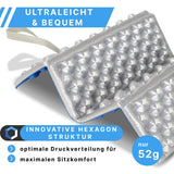 RastPlatz faltbares Sitzkissen Alu beschichtet | Blau | 2er Set