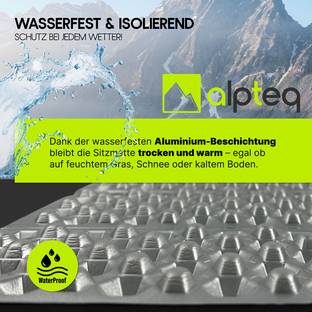 Sitzmatte Alu beschichtet - Faltbar