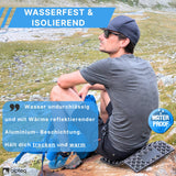 RastPlatz faltbares Sitzkissen Alu beschichtet | Blau | 2er Set