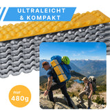 SchlafPlatz faltbare Isomatte Gelb 2.4 | IXPE Thermomatte & Schlafmatte fürs Camping & Wandern