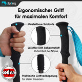 Matterhorn - faltbare Wanderstöcke aus Carbon-Zicral | Teal Blue 110-130 cm