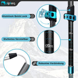Matterhorn - faltbare Wanderstöcke aus Carbon-Zicral | Teal Blue 110-130 cm
