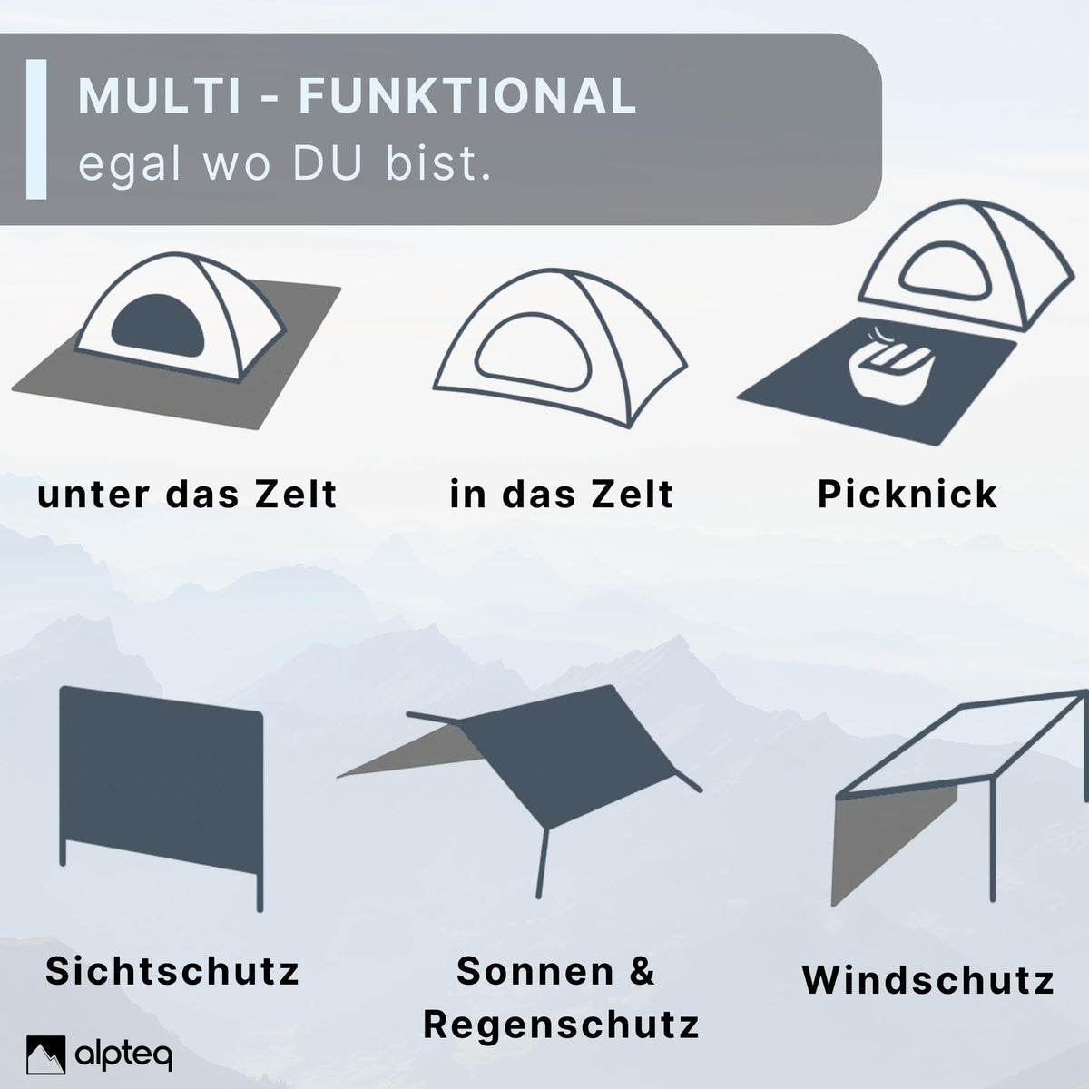 Kids Picknickdecke 150 x 210 cm | Wasserdicht, Ultraleicht & Kompakt