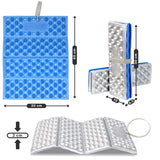 RastPlatz faltbares Sitzkissen Alu beschichtet | Blau | 2er Set