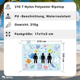 Kids Picknickdecke 150 x 210 cm | Wasserdicht, Ultraleicht & Kompakt