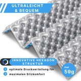 RastPlatz faltbares Sitzkissen Alu beschichtet | Lightblue | 2er Set