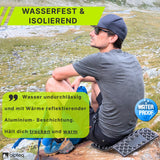 RastPlatz faltbares Sitzkissen Alu beschichtet | Schwarz | 2er Set