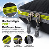 Alpteq® Profi-Packtaschen mit Kompression Schwarz – 3-teiliges ultraleichtes Koffer-Organizer-Set, Packing Cubes aus wasserdichtem Stoff, Packwürfel für Reisen & Rucksack