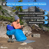 SchlafPlatz faltbare Isomatte Schwarz 2.2 | IXPE Thermomatte & Schlafmatte fürs Camping & Wandern