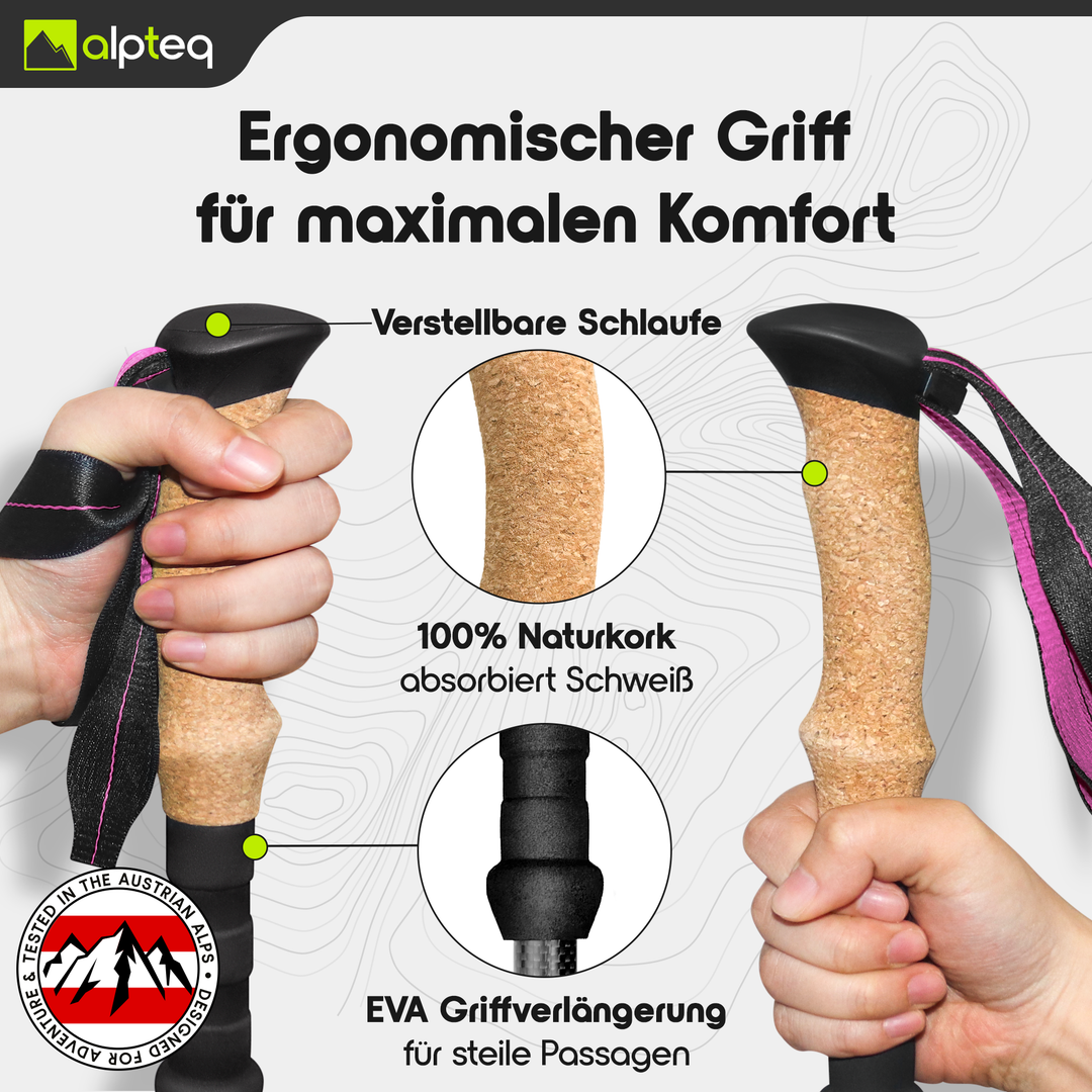 Carbon Trekkingstöcke - Faltbar