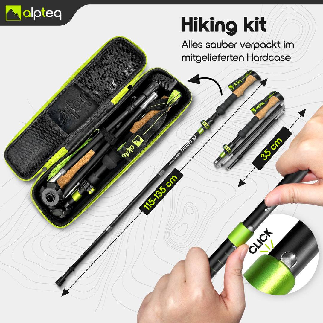 Foldable hiking poles - aluminum