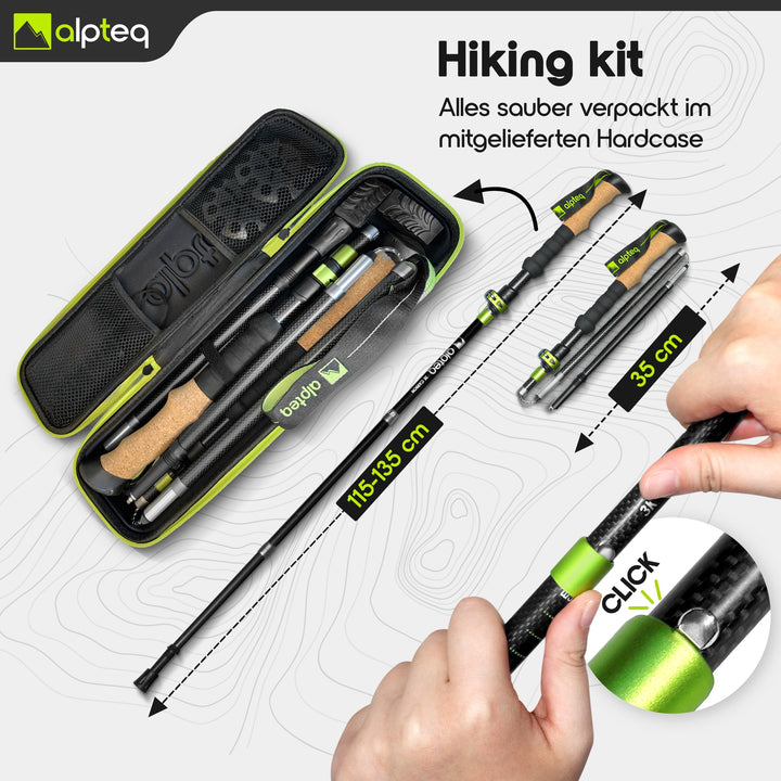 Foldable hiking poles - Carbon