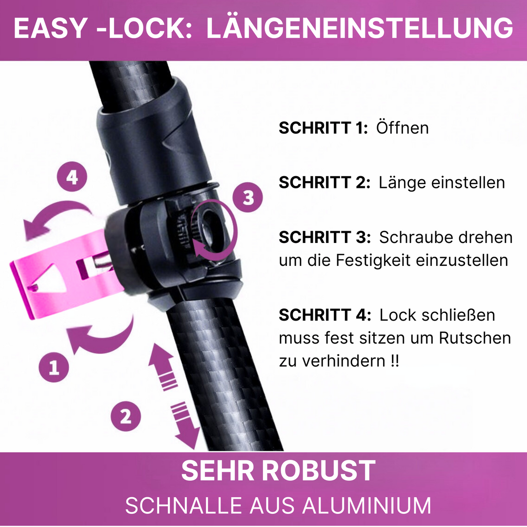 Teleskop Trekkingstöcke Carbon - Hot Pink | Modell: Zugspitze