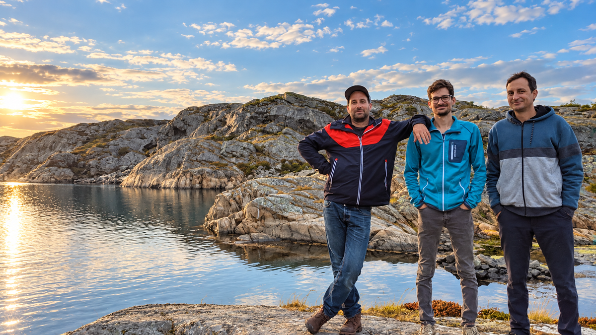 Tobias, Lukas und Claus – die drei Brüder hinter ALPTEQ, von links nach rechts.