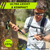 Dufourspitze - faltbare Wanderstöcke aus Carbon | Lime 115-135 cm