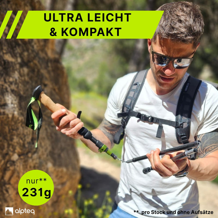 Foldable hiking poles - Carbon