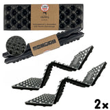 RastPlatz faltbares Sitzkissen Alu beschichtet | Schwarz | 2er Set