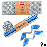 RastPlatz faltbares Sitzkissen Alu beschichtet | Blau | 2er Set