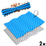 RastPlatz faltbares Sitzkissen Alu beschichtet | Lightblue | 2er Set